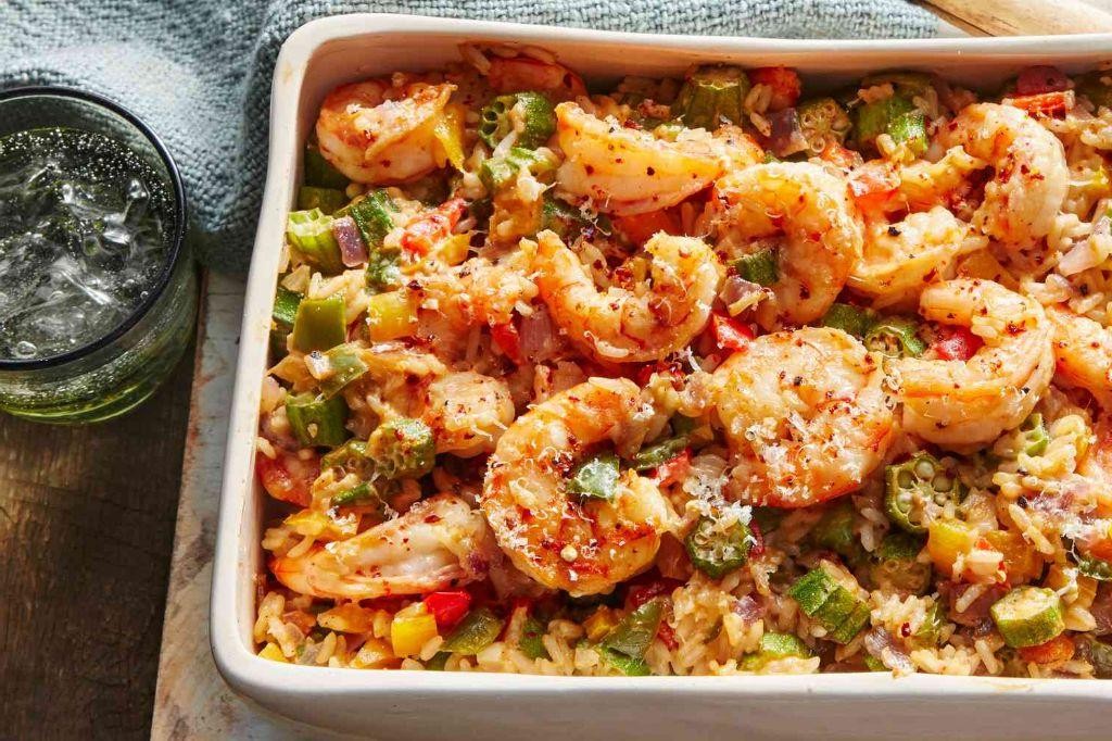 Spicy Cajun Shrimp and Fish Casserole