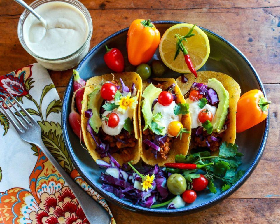 Spicy Canned Lentil Tacos