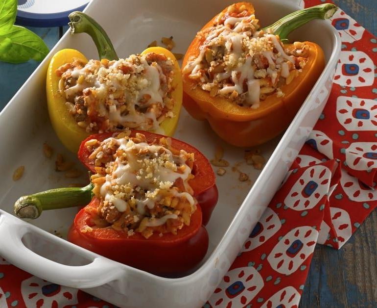 Spicy Cottage Cheese Stuffed Peppers