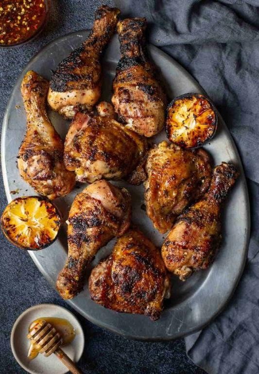 Spicy Honey Glazed Stove-Grilled Chicken