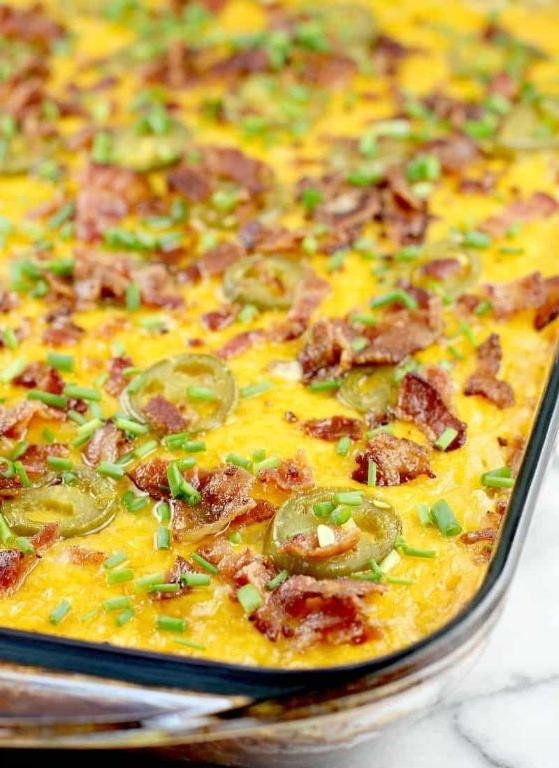 Spicy Jalapeño Hashbrown and Sausage Bake