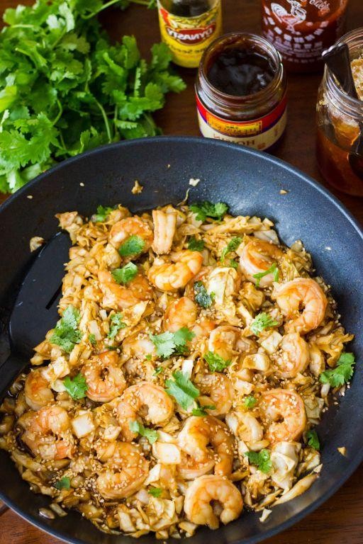 Spicy Jamaican Cabbage and Shrimp Stir-Fry
