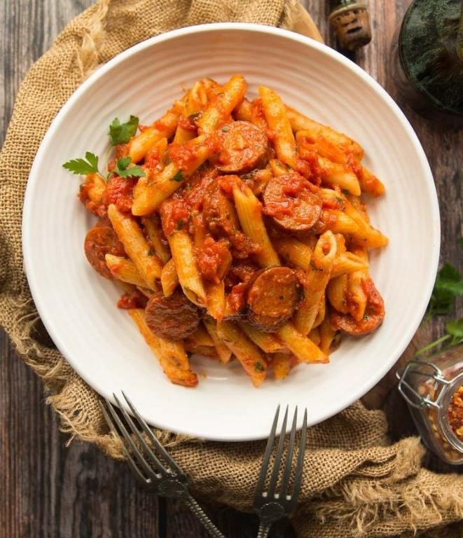 Spicy Kielbasa Penne Arrabbiata
