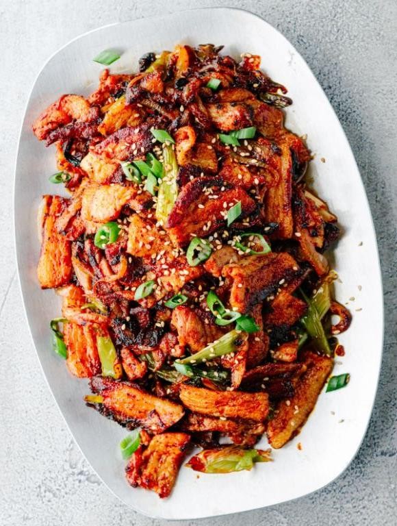 Spicy Korean Skinless Pork Belly Stir-Fry