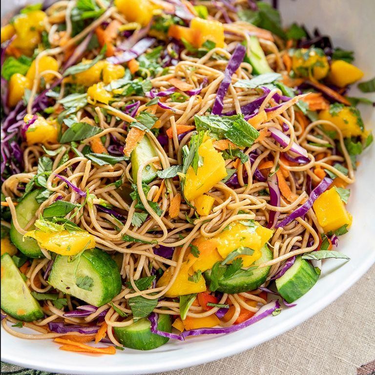 Spicy Mango Pad Thai with Fresh Herbs