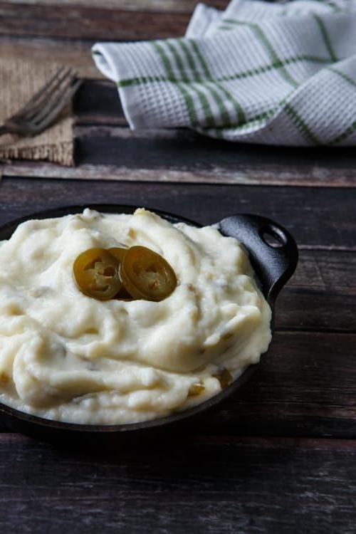Spicy Mashed Cauliflower with Jalapeños