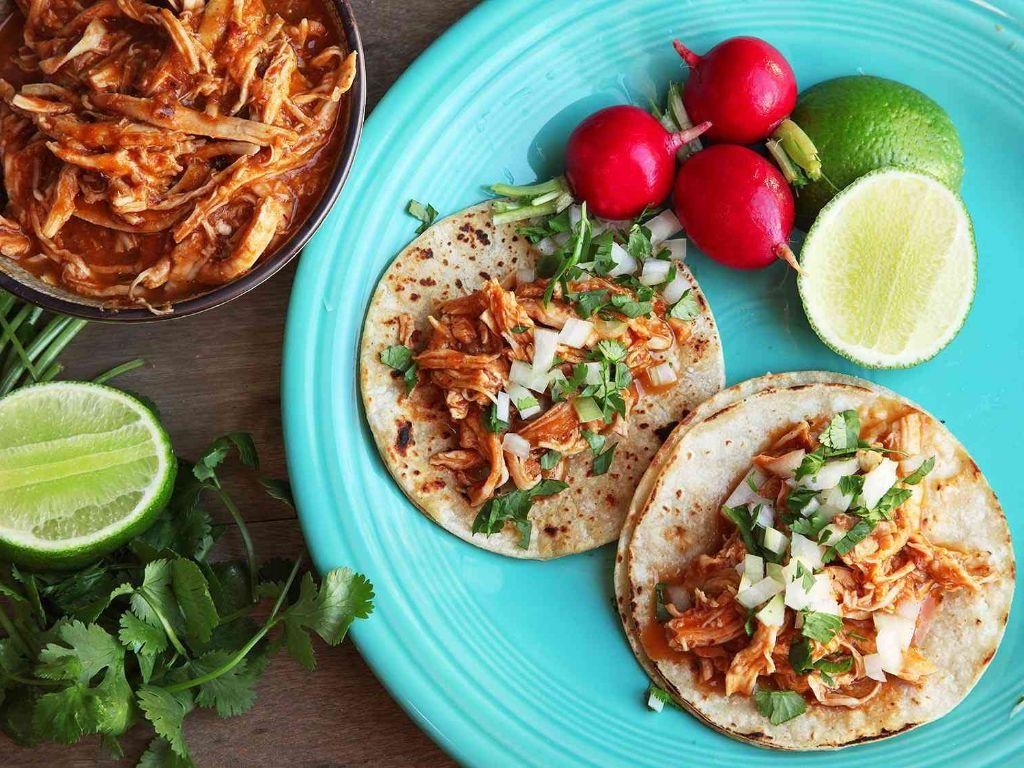 Spicy Mexican Shredded Chicken Tacos