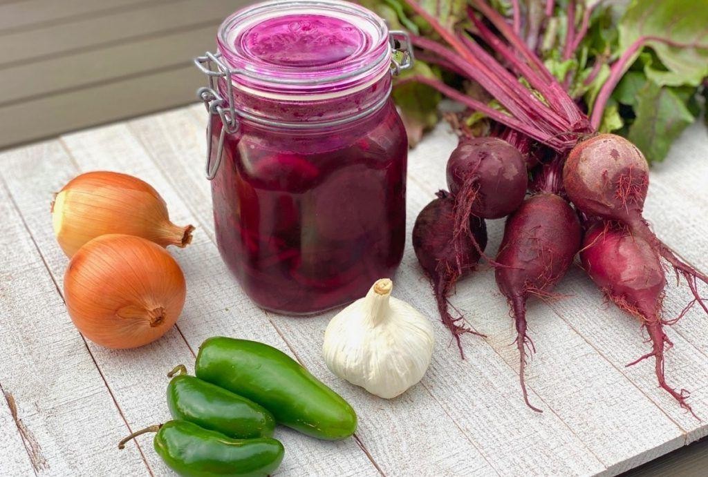 Spicy Pickled Beets with Jalapeños