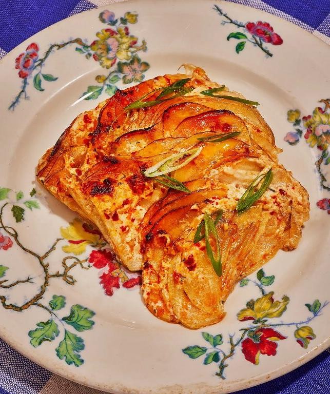 Spicy Potato Dauphinois with Chili Flakes