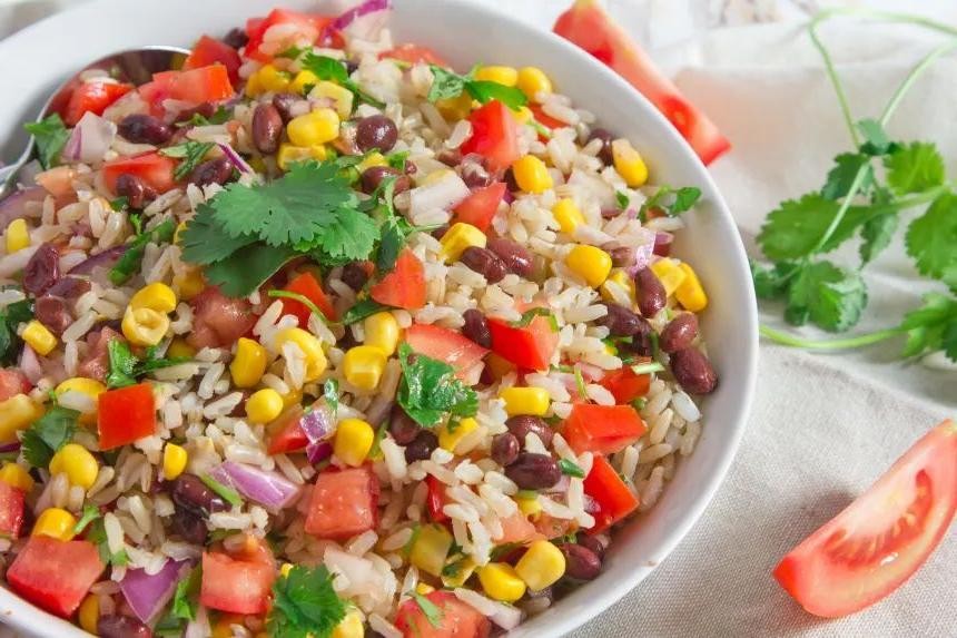 Spicy Red Rice with Black Beans and Corn