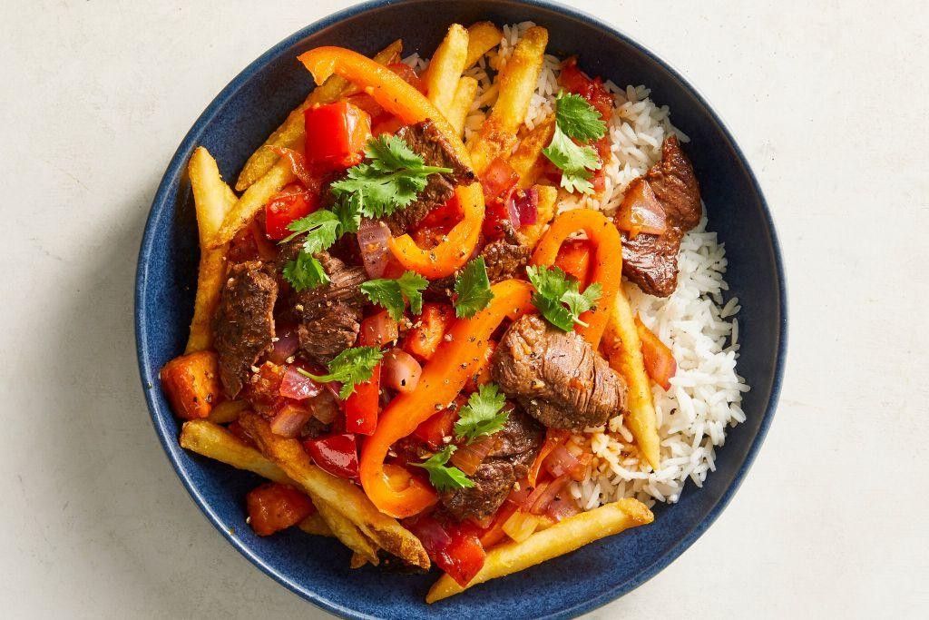 Spicy Soy-Glazed Lomo Saltado with Bell Peppers