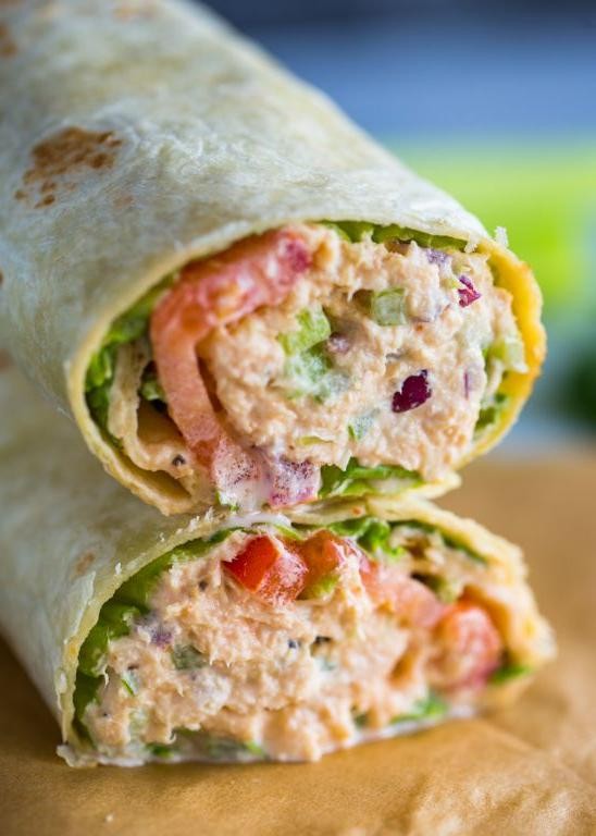 Spicy Tuna and Cucumber Cold Wrap