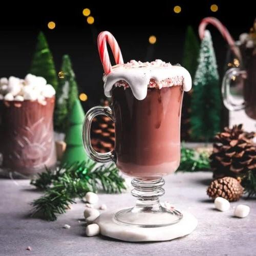 Spiked Peppermint Hot Chocolate