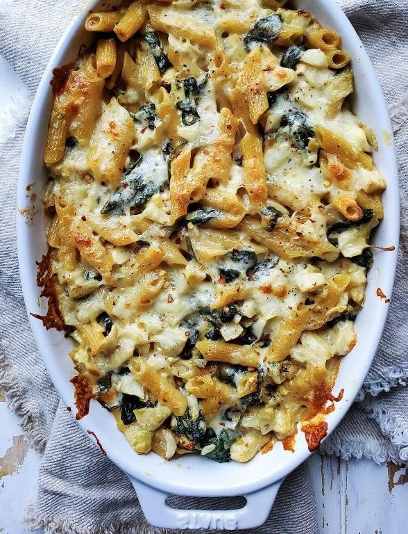 Spinach and Artichoke Pasta Bake
