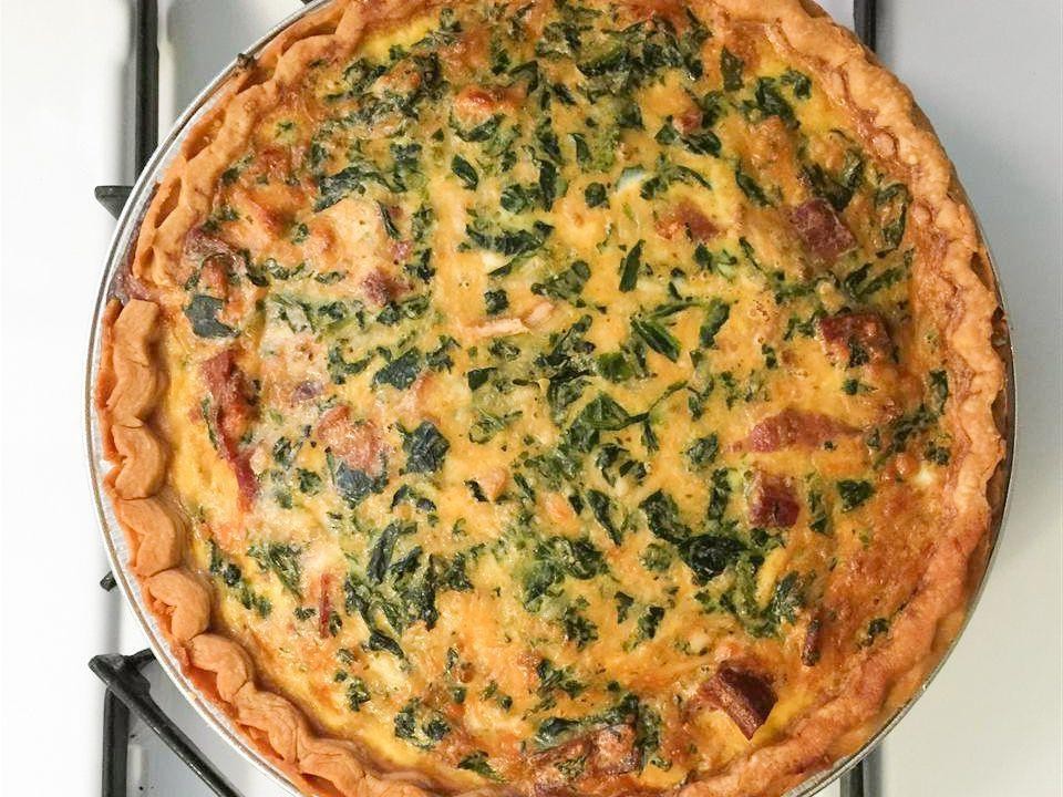 Spinach and Bacon Quiche Lorraine