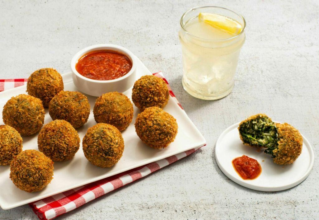 Spinach and Cheese Rice Balls