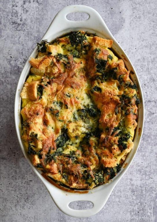 Spinach and Cheese Strata
