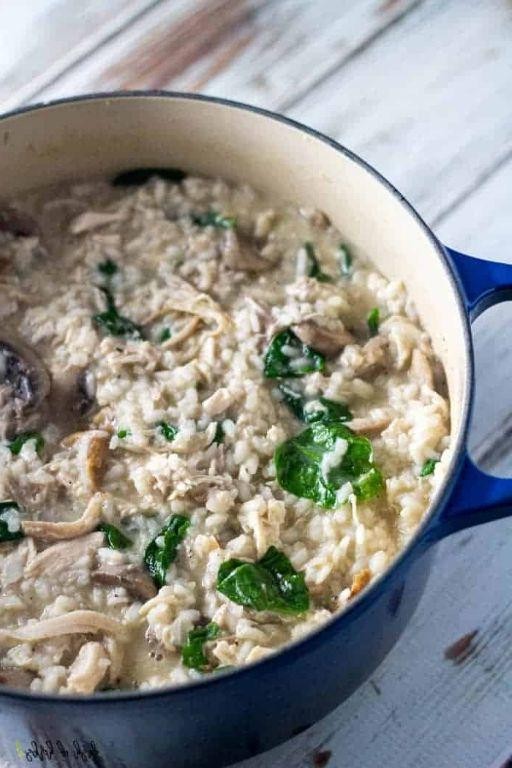 Spinach and Chicken Risotto