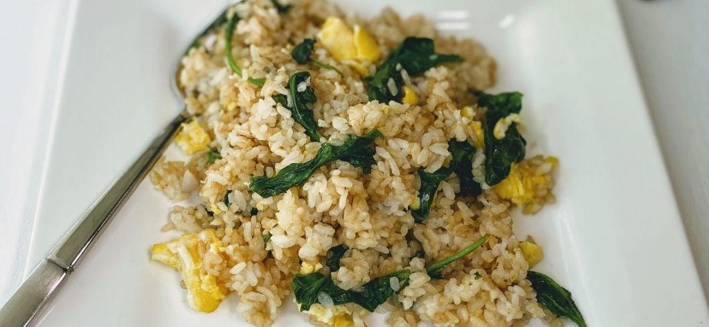 Spinach and Egg Fried Rice