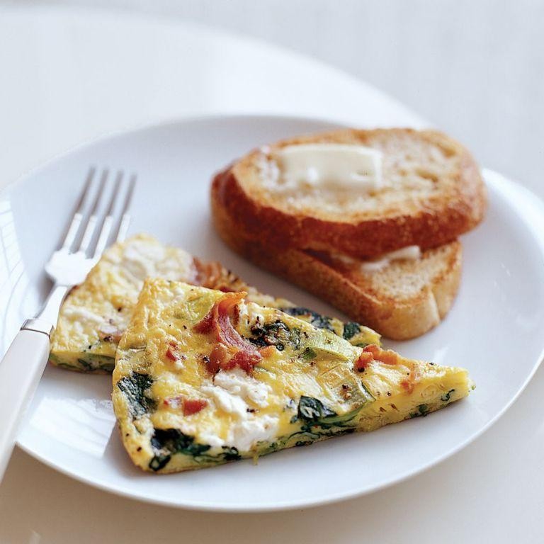 Spinach and Egg Frittata with Goat Cheese