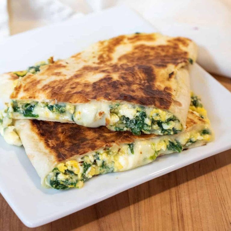 Spinach and Egg Quesadillas