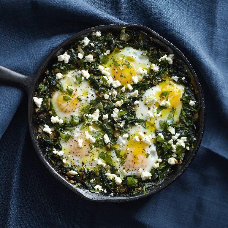 Spinach and Egg Shakshuka