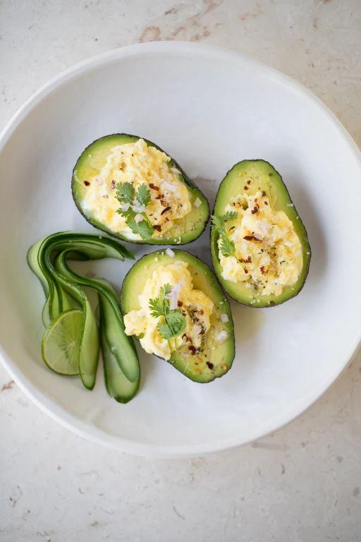 Spinach and Egg Stuffed Avocados