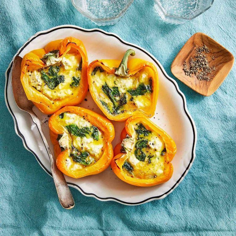 Spinach and Egg Stuffed Peppers