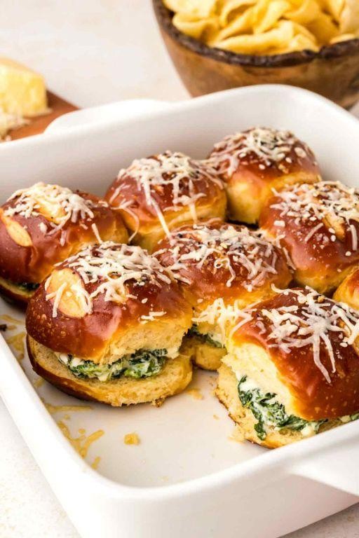 Spinach and Feta Breakfast Sliders