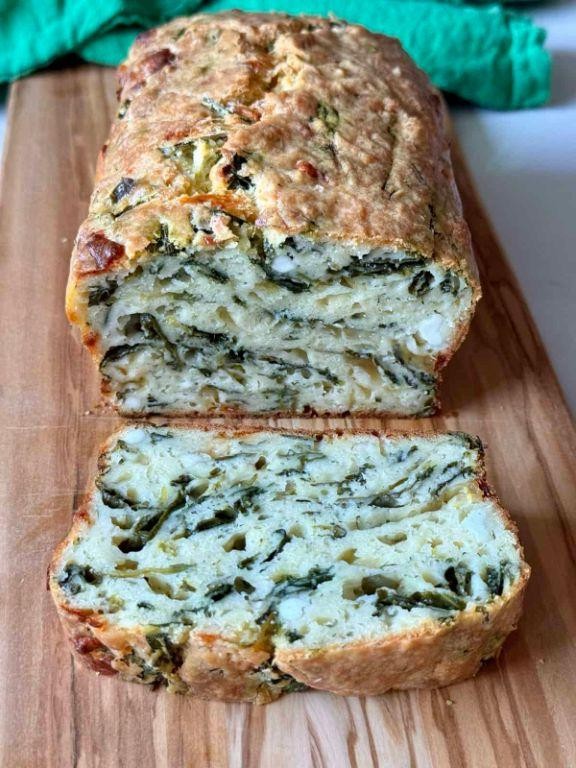 Spinach and Feta Quick Bread