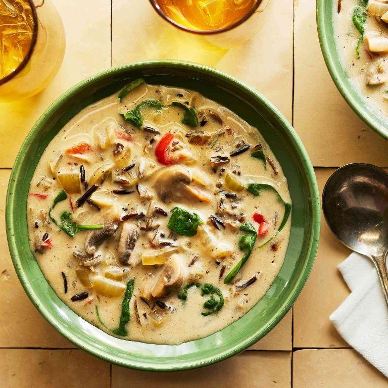 Spinach and Mushroom Creamy Soup