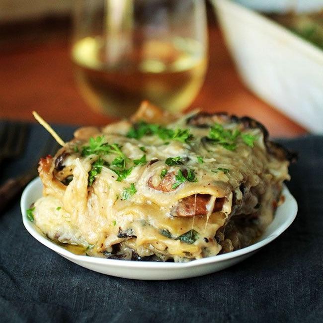 Spinach and Mushroom Lasagna