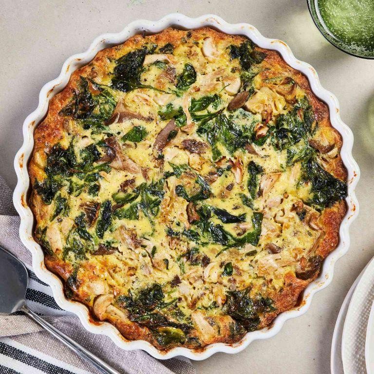 Spinach and Mushroom Quiche