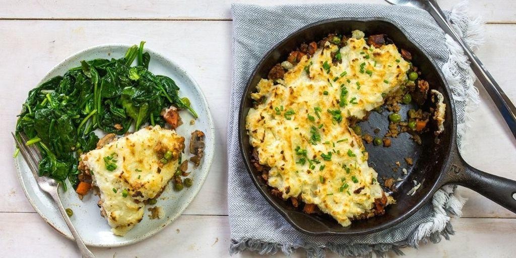 Spinach and Mushroom Shepherd’s Pie