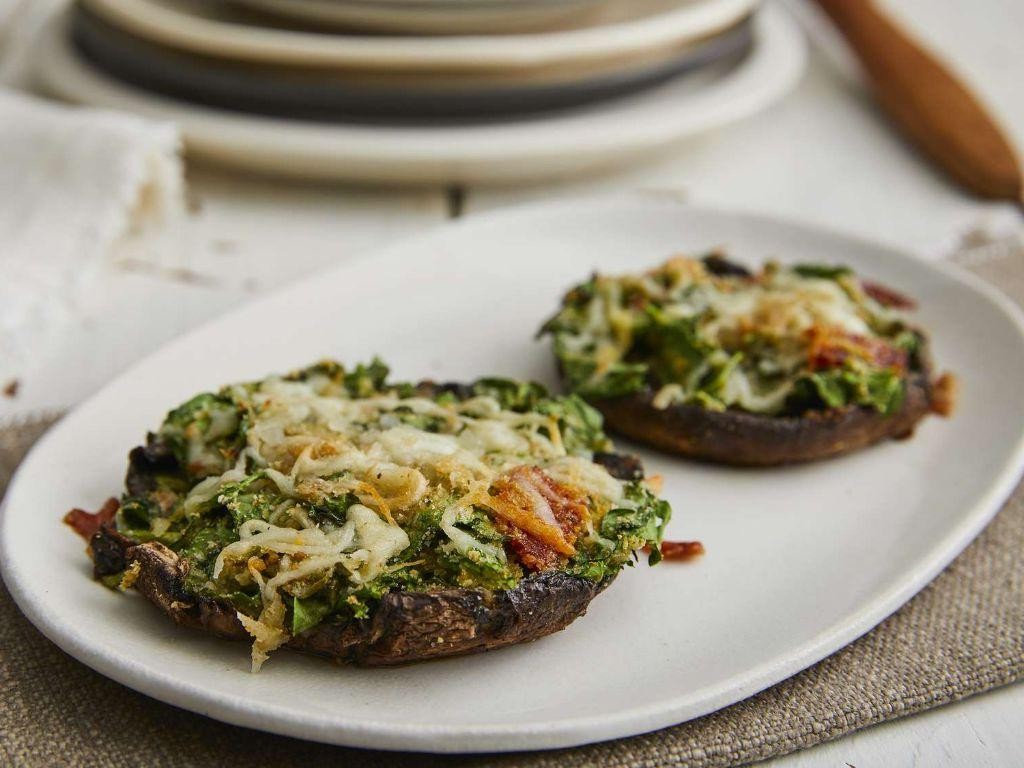 Spinach and Mushroom Stuffed Portobello Mushrooms