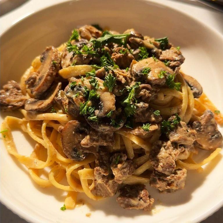 Steak and Mushroom Pasta