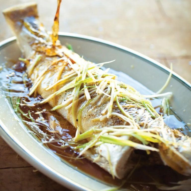 Steamed Rock Cod with Ginger and Scallions