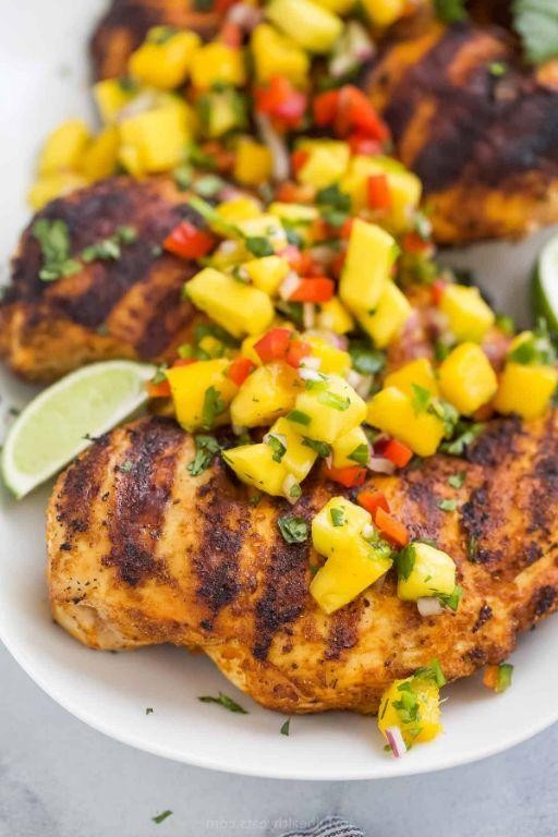 Stove-Grilled Chicken with Mango Salsa