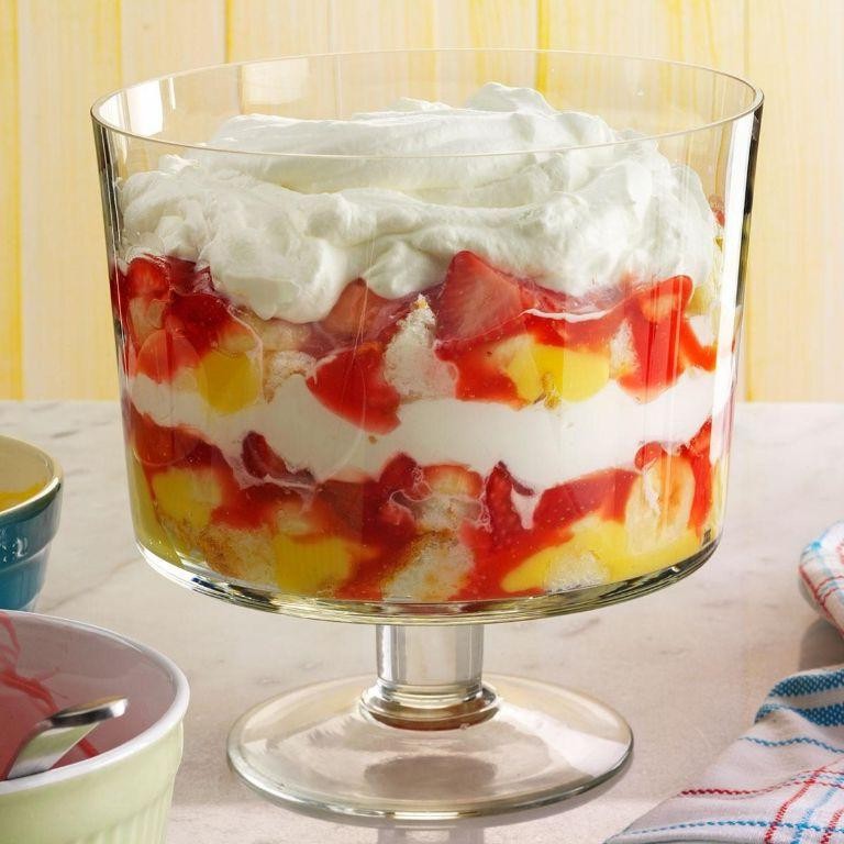 Strawberry Banana Jello Trifle