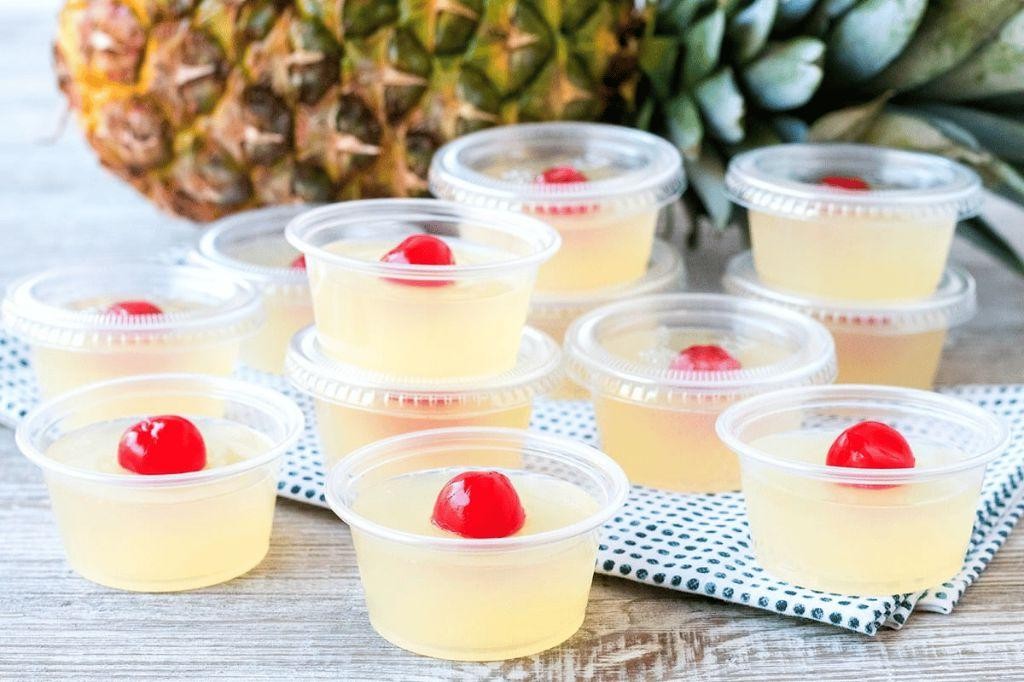 Strawberry Basil Jello Shots
