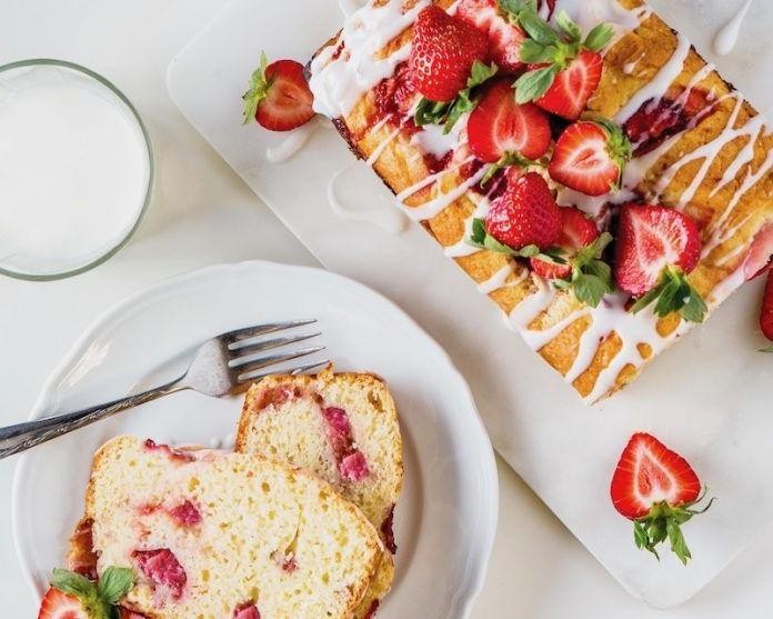 Strawberry Buttermilk Loaf Cake