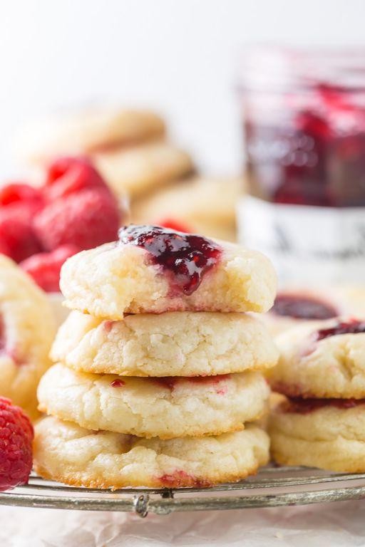 Strawberry Cheesecake Thumbprint Cookies