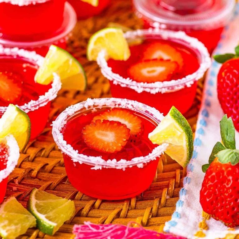 Strawberry Margarita Jello Shots