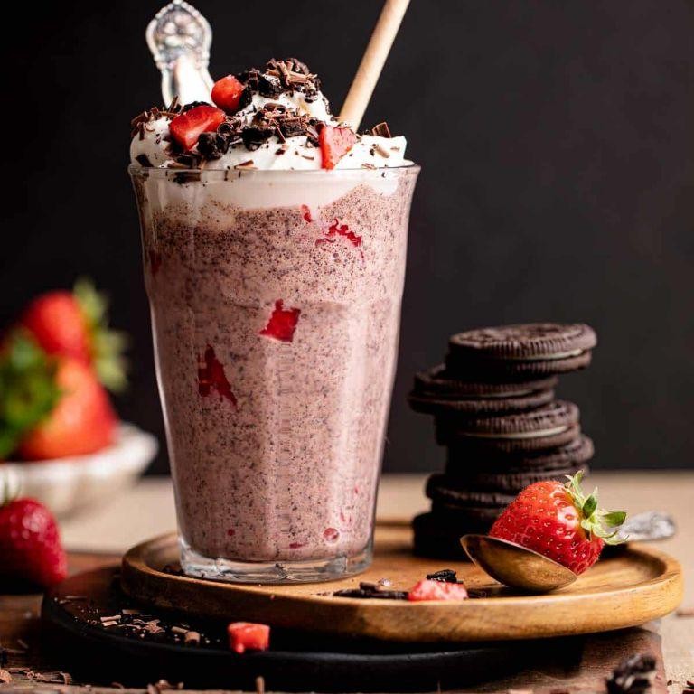 Strawberry Oatmeal Cookie Milkshake