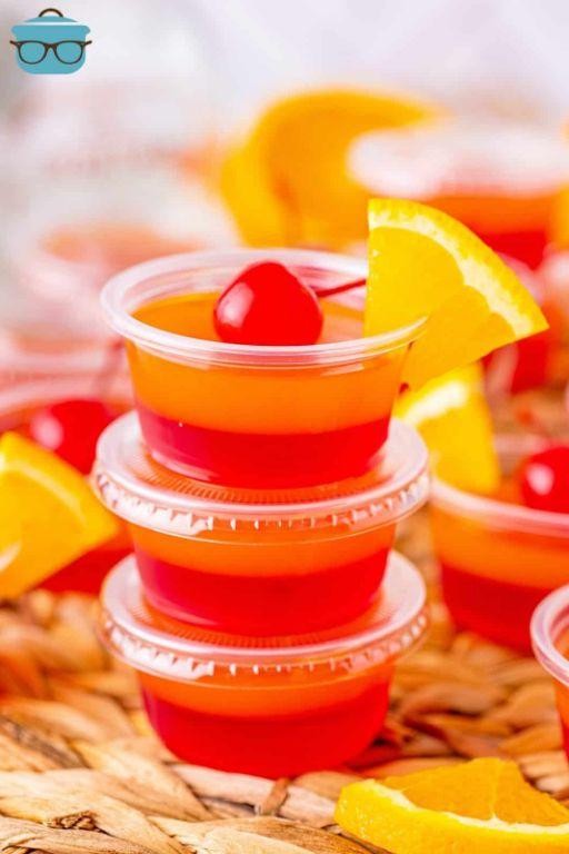 Strawberry Orange Jello Shots