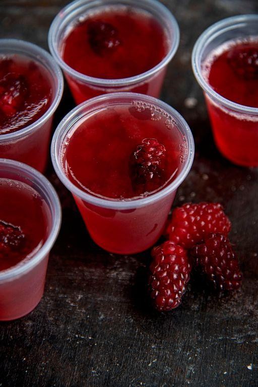 Strawberry Peach Jello Shots