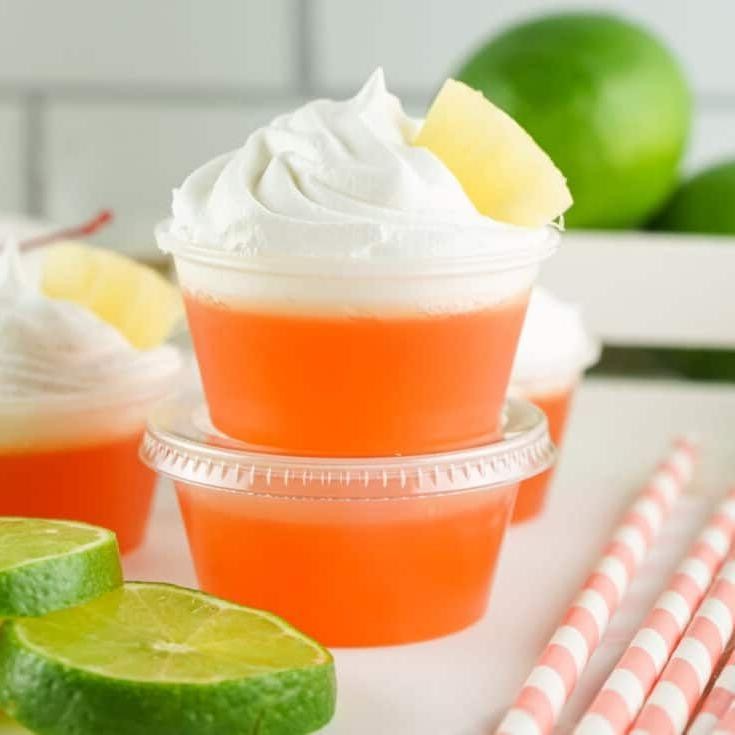 Strawberry Rum Punch Jello Shots