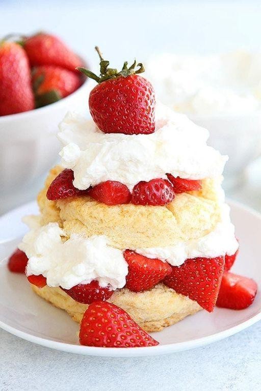 Strawberry Shortcake with Whipped Cream