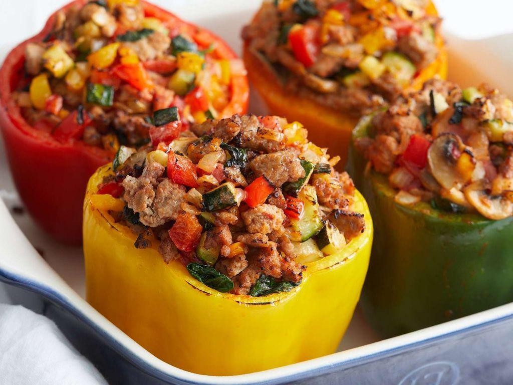 Stuffed Bell Peppers with Ground Turkey