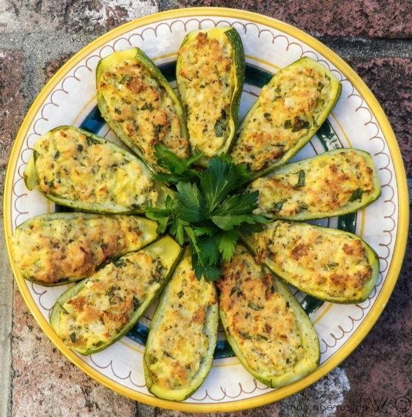 Stuffed Italian Squash with Parmesan and Herbs